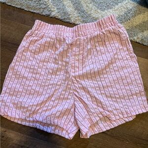 Light Pink Button-Front Boxer Shorts